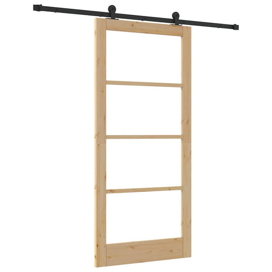 Sliding Door ORKDAL Natural and Black 93 x 202 cm Sliding Door ORKDAL Natural and Black 93 x 202 cm