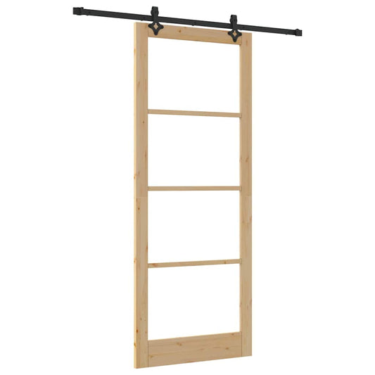 Sliding Door ORKDAL Natural and Black 93 x 232 cm Sliding Door ORKDAL Natural and Black 93 x 232 cm