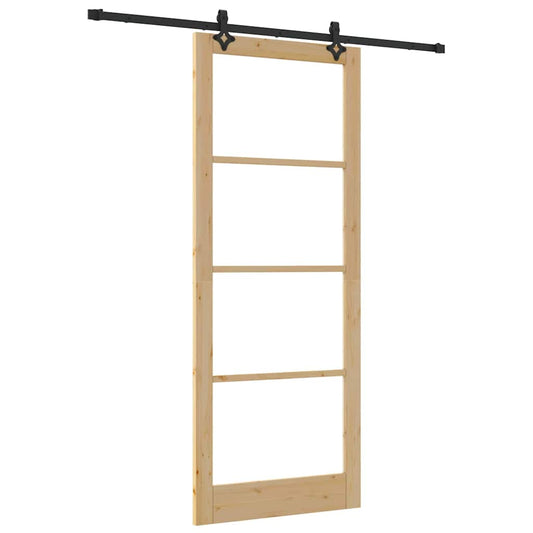 Sliding Door ORKDAL Natural and Black 93 x 232 cm Sliding Door ORKDAL Natural and Black 93 x 232 cm