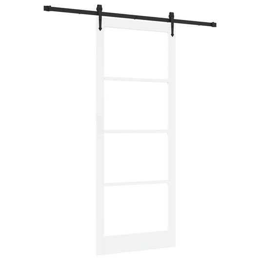 Sliding Door White and Black 93 x 232 cm Sliding Door White and Black 93 x 232 cm