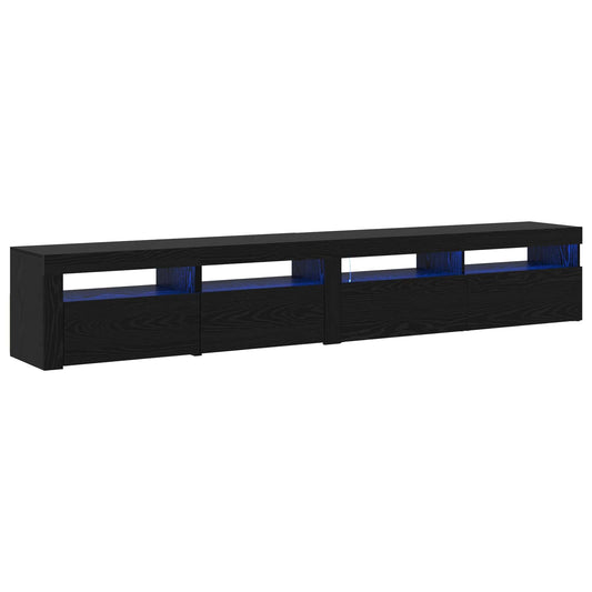 TV Cabinet 2 pcs Black Oak Engineered Wood TV Cabinet 2 pcs Black Oak Engineered Wood
