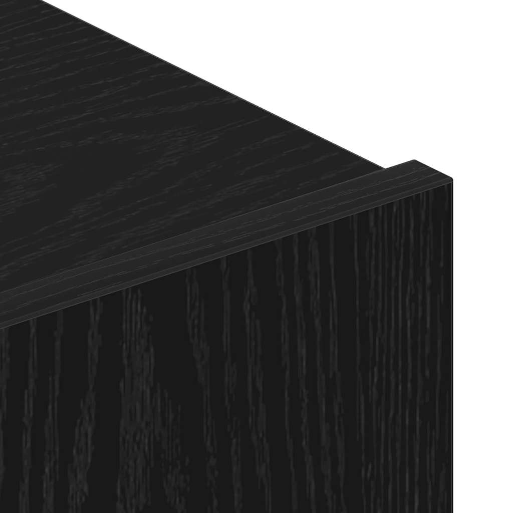 TV Cabinet Set 7 pcs Black Oak Engineered Wood