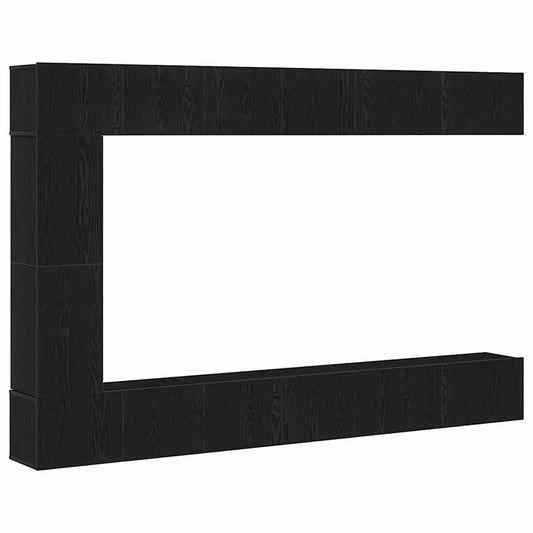 TV Cabinet Set 9 pcs Black Oak TV Cabinet Set 9 pcs Black Oak