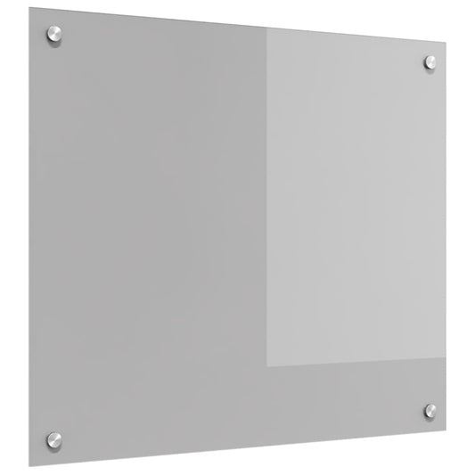 Kitchen Backsplash Light Grey 70 x 60 cm Tempered Glass Kitchen Backsplash Light Grey 70 x 60 cm Tempered Glass