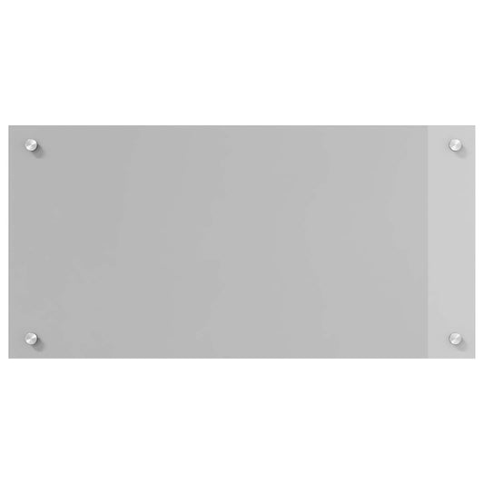 Kitchen Backsplash Light Grey 80 x 40 cm Tempered Glass Kitchen Backsplash Light Grey 80 x 40 cm Tempered Glass