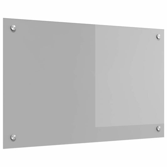 Kitchen Backsplash Light Grey 80 x 50 cm Tempered Glass Kitchen Backsplash Light Grey 80 x 50 cm Tempered Glass