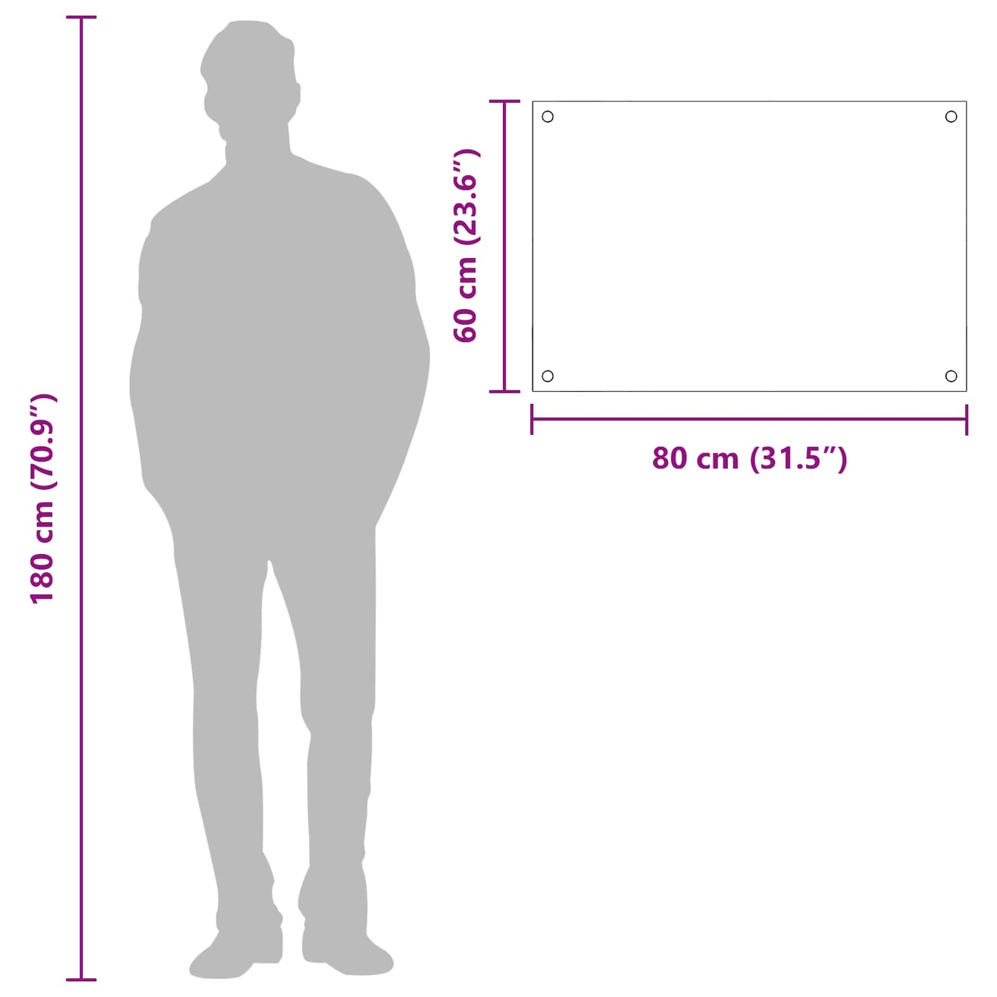 Kitchen Backsplash Light Grey 80 x 60 cm Tempered Glass