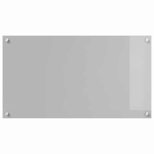 Kitchen Backsplash Light Grey 90 x 50 cm Tempered Glass Kitchen Backsplash Light Grey 90 x 50 cm Tempered Glass