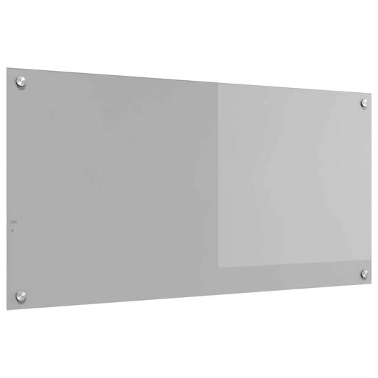 Kitchen Backsplash Light Grey 100 x 50 cm Tempered Glass Kitchen Backsplash Light Grey 100 x 50 cm Tempered Glass