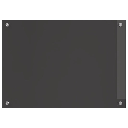 Kitchen Backsplash Dark Grey 70 x 50 cm Tempered Glass Kitchen Backsplash Dark Grey 70 x 50 cm Tempered Glass