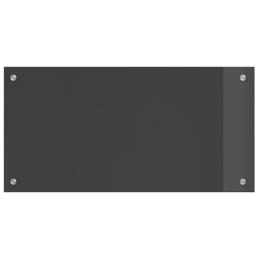 Kitchen Backsplash Dark Grey 80 x 40 cm Tempered Glass Kitchen Backsplash Dark Grey 80 x 40 cm Tempered Glass