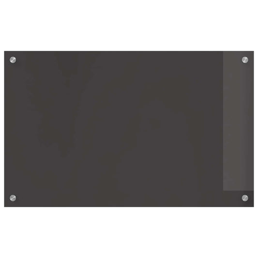 Kitchen Backsplash Dark Grey 80 x 50 cm Tempered Glass Kitchen Backsplash Dark Grey 80 x 50 cm Tempered Glass
