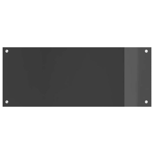 Kitchen Backsplash Dark Grey 100 x 40 cm Tempered Glass Kitchen Backsplash Dark Grey 100 x 40 cm Tempered Glass