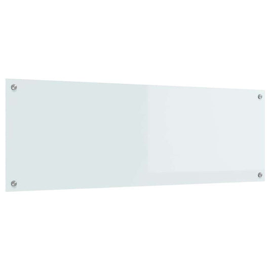Kitchen Backsplash White 120 x 40 cm Tempered Glass Kitchen Backsplash White 120 x 40 cm Tempered Glass