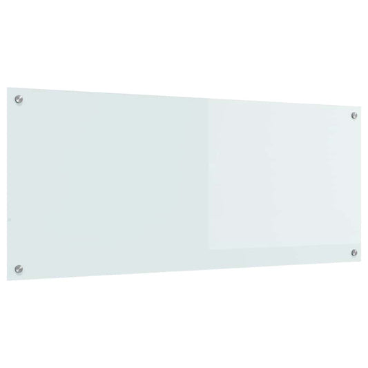 Kitchen Backsplash White 120 x 50 cm Tempered Glass Kitchen Backsplash White 120 x 50 cm Tempered Glass