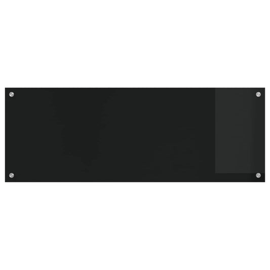 Kitchen Backsplash Black 110 x 40 cm Tempered Glass Kitchen Backsplash Black 110 x 40 cm Tempered Glass