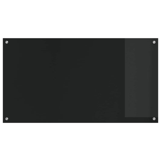Kitchen Backsplash Black 110 x 60 cm Tempered Glass Kitchen Backsplash Black 110 x 60 cm Tempered Glass
