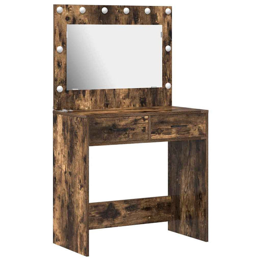 Dressing Table Smoked Oak 78.5 x 41 x 135 cm Engineered Wood Dressing Table Smoked Oak 78.5 x 41 x 135 cm Engineered Wood