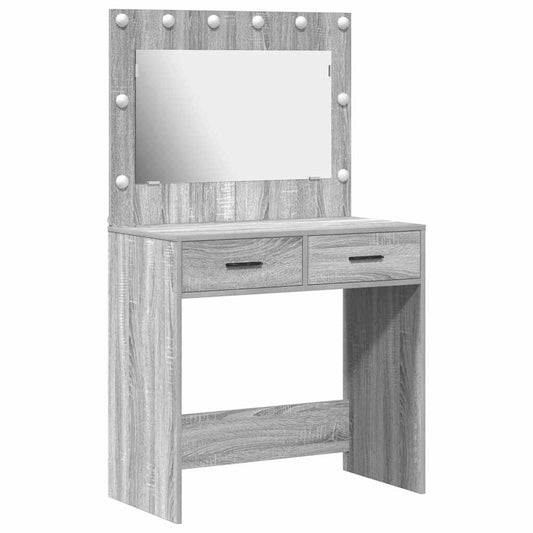 Dressing Table Grey Sonoma 78.5 x 41 x 135 cm Engineered Wood Dressing Table Grey Sonoma 78.5 x 41 x 135 cm Engineered Wood