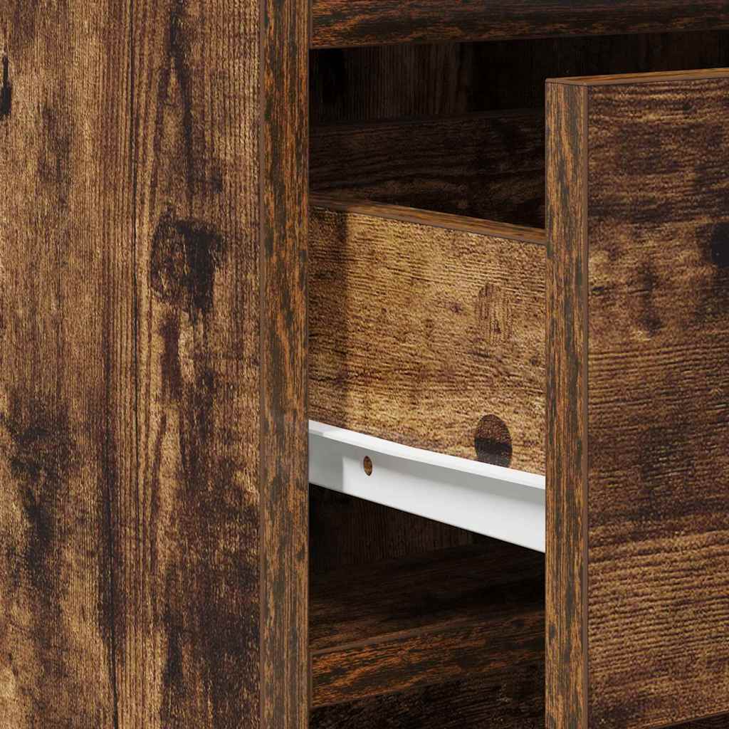 Sideboard Smoked Oak 40 x 40.5 x 75 cm Engineered wood