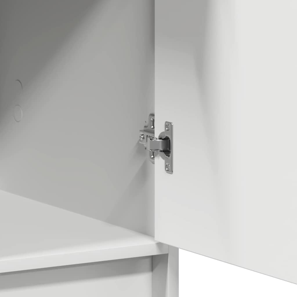 Highboard with Drawer White 40 x 40.5 x 135 cm Engineered Wood