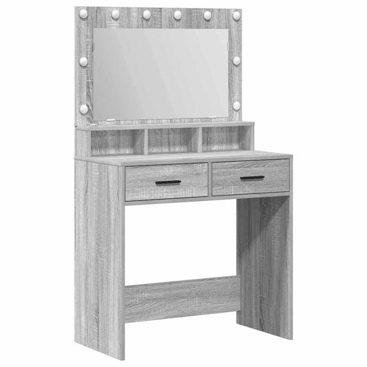 Dressing Table Grey Sonoma 79 x 41 x 135 cm Engineered Wood Dressing Table Grey Sonoma 79 x 41 x 135 cm Engineered Wood
