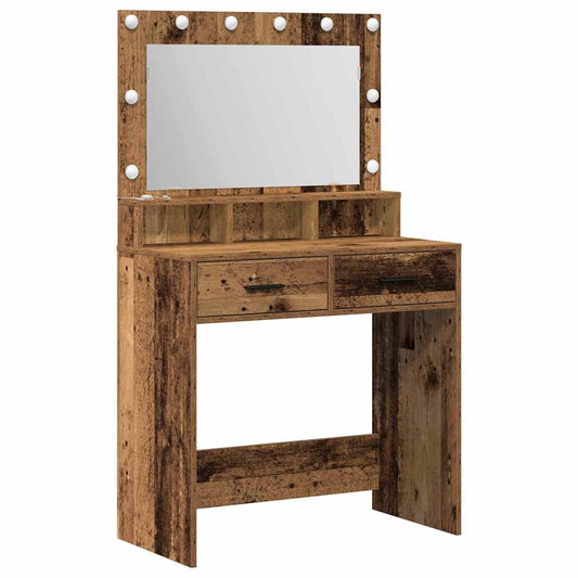 Dressing Table Old Wood 79 x 41 x 135 cm Engineered Wood Dressing Table Old Wood 79 x 41 x 135 cm Engineered Wood