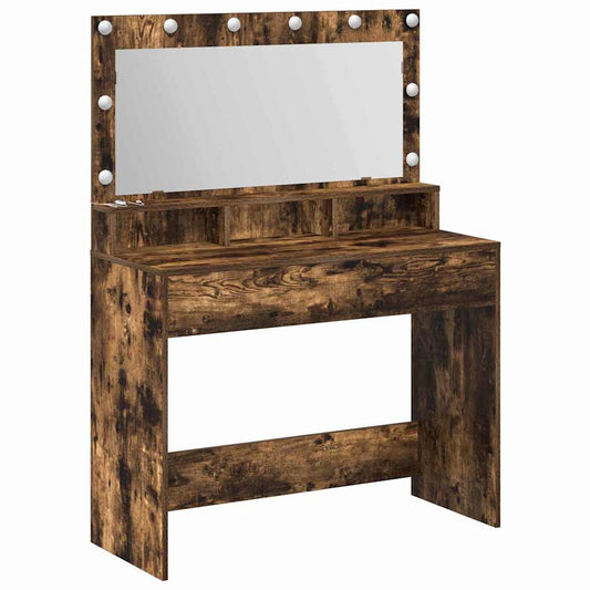 Dressing Table Smoked Oak 100 x 41 x 135 cm Engineered Wood Dressing Table Smoked Oak 100 x 41 x 135 cm Engineered Wood