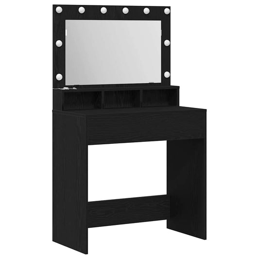 Dressing Table Black Oak 75.5 x 41 x 135 cm Engineered Wood Dressing Table Black Oak 75.5 x 41 x 135 cm Engineered Wood