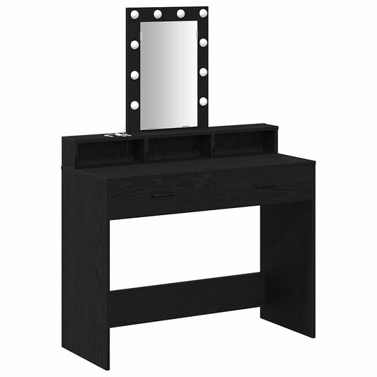 Dressing Table Black 100 x 41 x 140 cm Engineered Wood Dressing Table Black 100 x 41 x 140 cm Engineered Wood