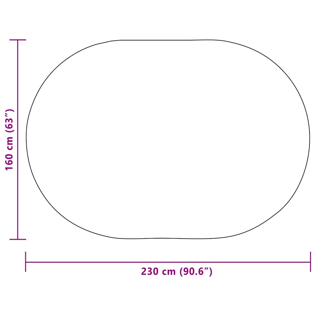 Rug ZIZUR Brown 230 x 160 cm Polypropylene