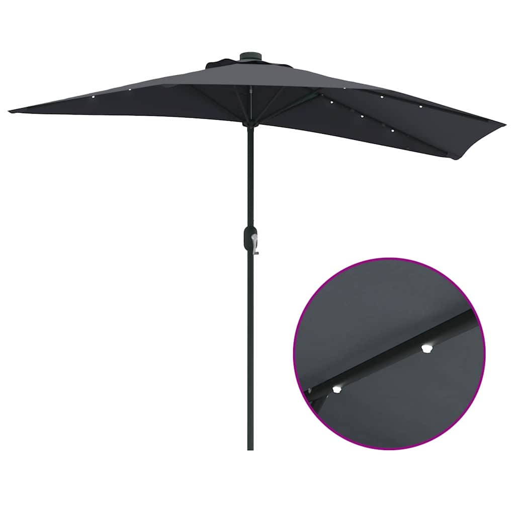 Garden Parasol Anthracite 294 x 150 x 224 cm