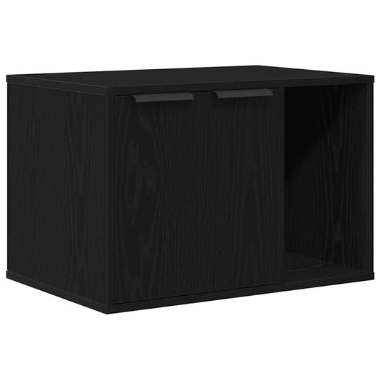 Cat Litter Box Enclosure Black Oak 60x40x40 cm Engineered Wood Cat Litter Box Enclosure Black Oak 60x40x40 cm Engineered Wood