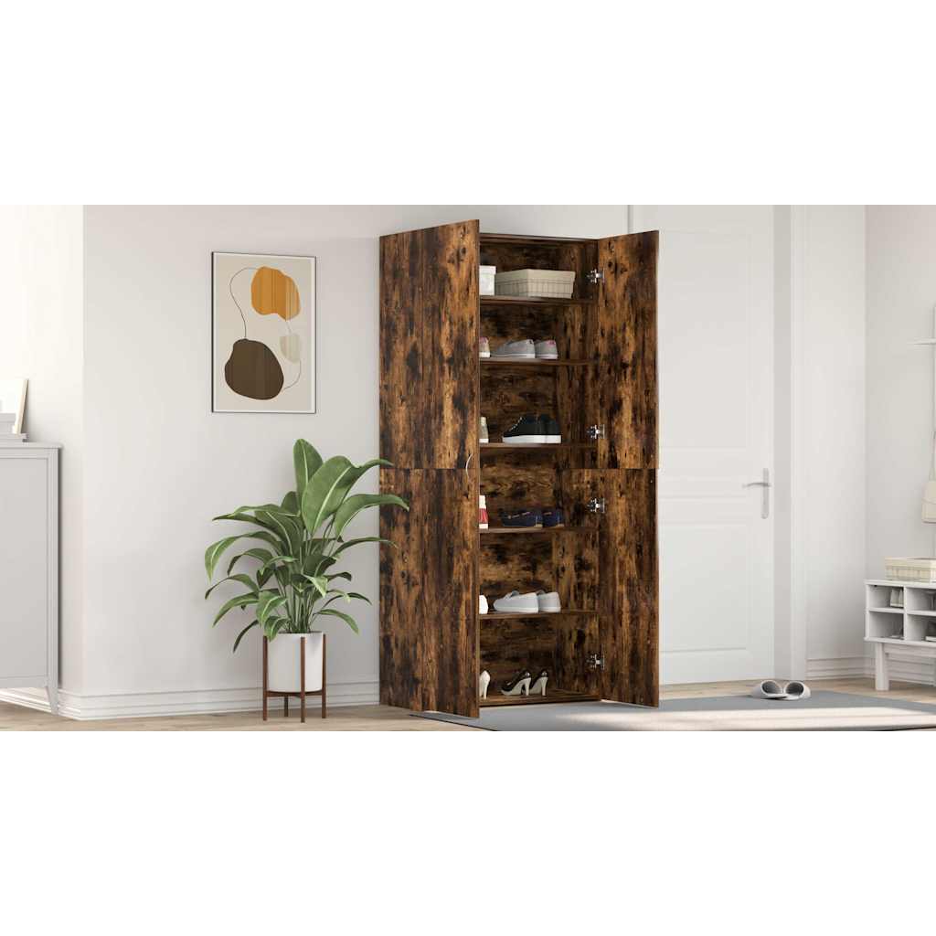 Shoe Cabinet Multicolour 80 x 35.5 x 180 cm Engineered wood