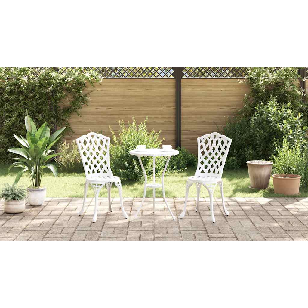 Garden Chair 2 pcs White 39 x 40 x 87cm Aluminium
