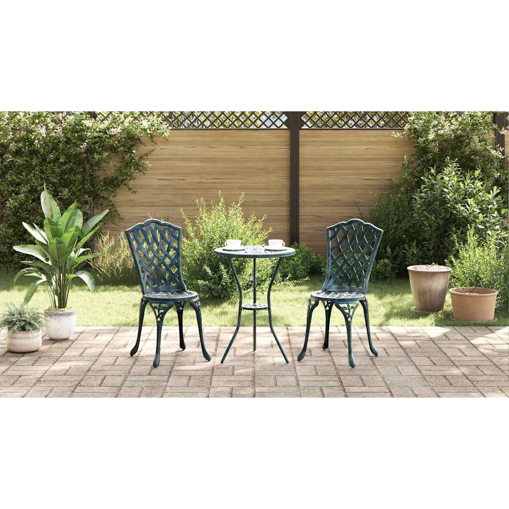 Garden Chair 2 pcs Green 39 x 40 x 87cm Aluminium