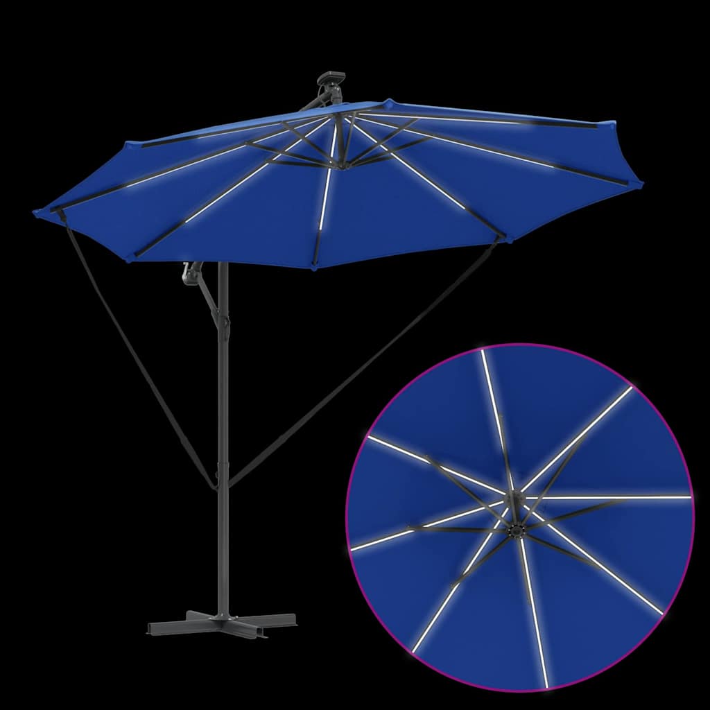 Umbrella Azurblau 294 x 294 x 248 cm Polyester and Aluminium