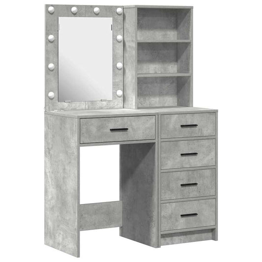 Dressing Table 2 pcs Grey 50 x 41 x 135 cm Engineered wood Dressing Table 2 pcs Grey 50 x 41 x 135 cm Engineered wood