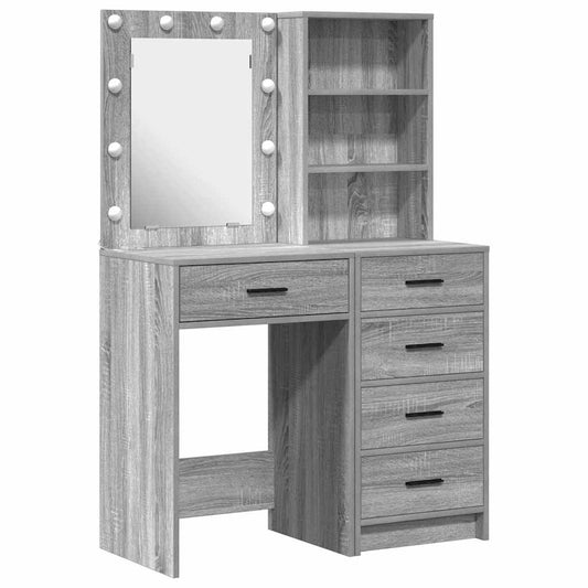 Dressing Table 2 pcs Grey 50 x 41 x 135 cm Engineered wood Dressing Table 2 pcs Grey 50 x 41 x 135 cm Engineered wood