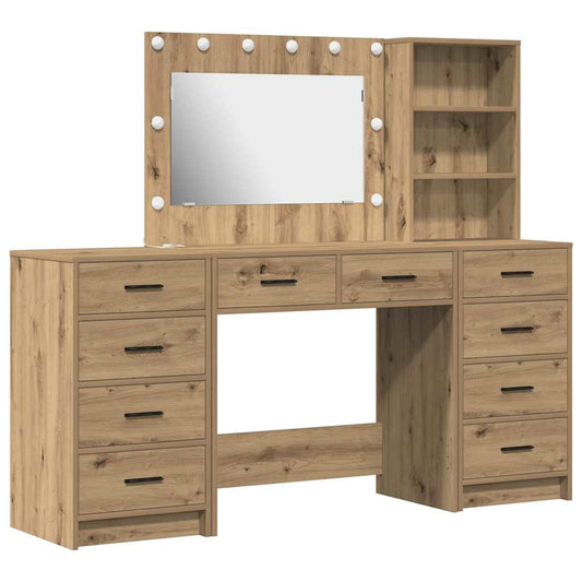 Dressing Table 3 pcs Artisan Oak 78.5 x 41 x 135 cm Dressing Table 3 pcs Artisan Oak 78.5 x 41 x 135 cm