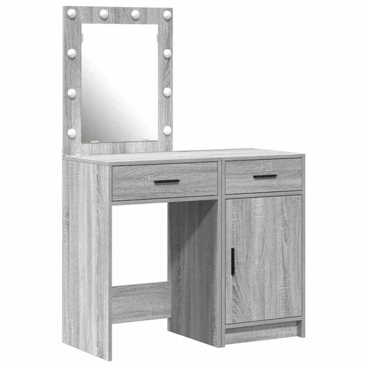 Dressing Table 2 pcs Grey 50 x 41 x 135 cm Engineered wood Dressing Table 2 pcs Grey 50 x 41 x 135 cm Engineered wood