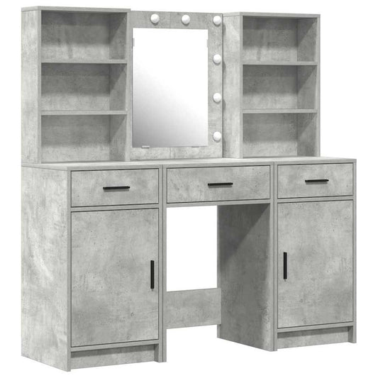 Dressing Table Set 3 pcs Concrete Grey Engineered Wood Dressing Table Set 3 pcs Concrete Grey Engineered Wood