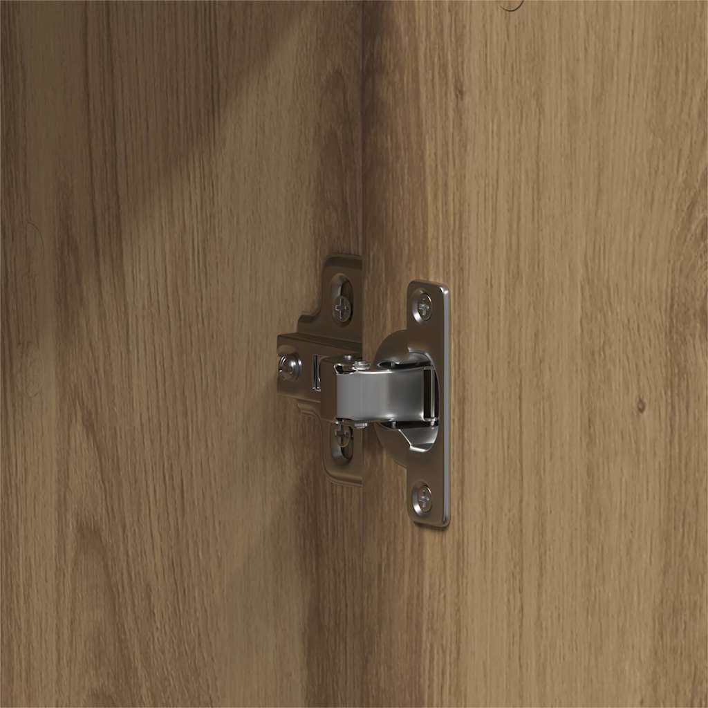 Bathroom Furniture Set with Door 4 pcs Brown 33 x 33 x 185.5 cm