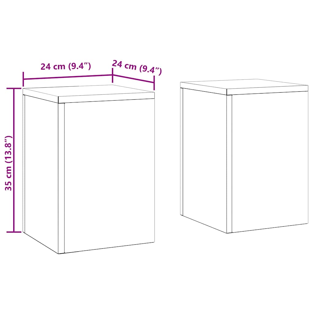 Plant Stand 2 pcs Olive green 24 x 24 x 35 cm Steel