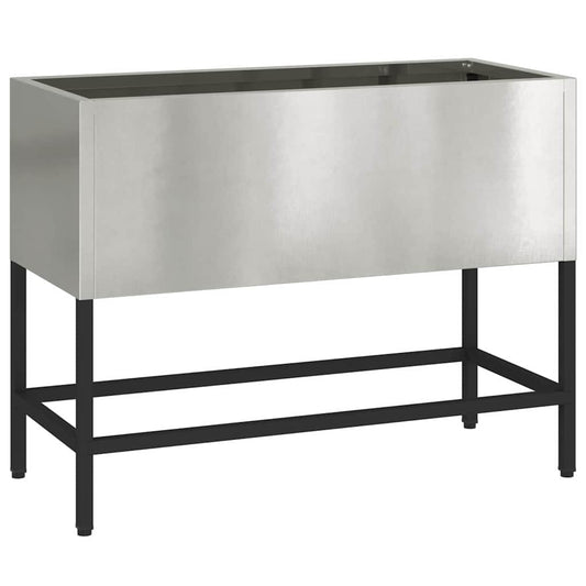Raised Garden Planter Silver 60 x 26 x 45 cm Stainless steel Raised Garden Planter Silver 60 x 26 x 45 cm Stainless steel