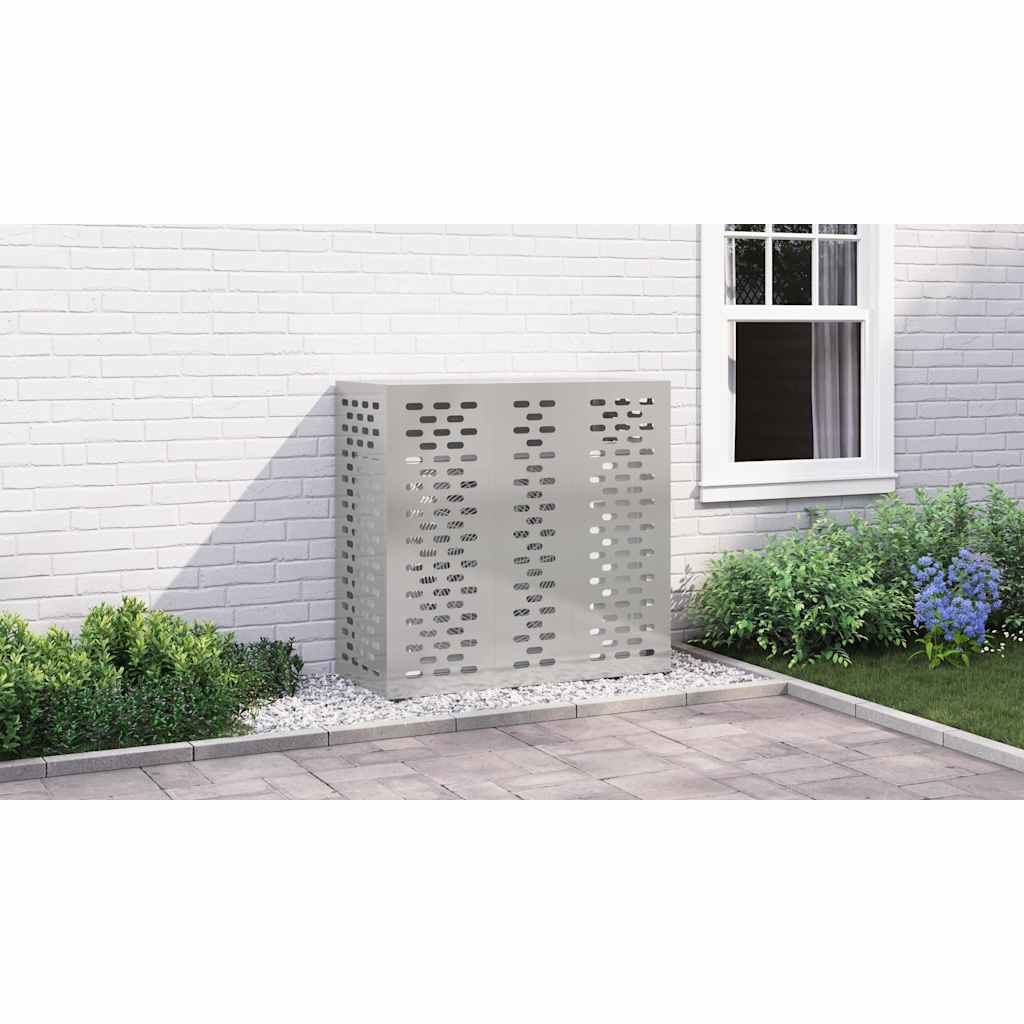 Air Conditioner Cover Silver 110 x 50 x 105 cm Stainless steel