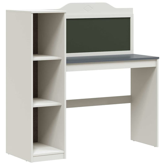 Chalkboard Desk with Shelf White and Grey 120 x 45 x 118.5 cm Chalkboard Desk with Shelf White and Grey 120 x 45 x 118.5 cm