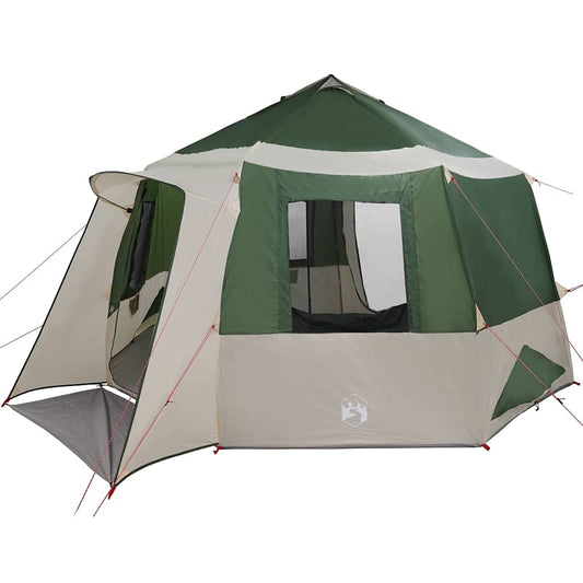 Cabin Tent with Roof Green and White 405 x 405 x 273 cm Cabin Tent with Roof Green and White 405 x 405 x 273 cm