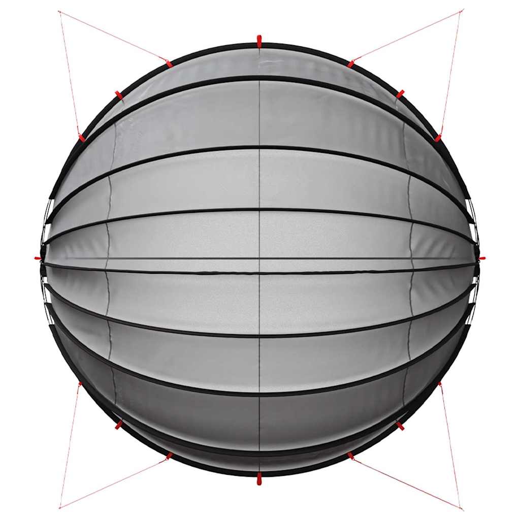 Pool Dome Folding Manual Black 592 x 590 x 275 cm