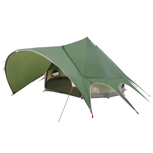 Teepee Tent with Roof Green and Grey 415 x 415 x 247 cm Teepee Tent with Roof Green and Grey 415 x 415 x 247 cm